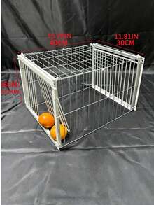 1pc Heavy Duty Alloy Pigeon Cage With Automatic Closing Door Locking System, Durable Iron Structure, Sturdy Rectangular Bird Cage With Ventilation, Suitable For Pigeons, Parrots And Other Indoor/Outdoor Use, Easy To Clean Design - 40*30*26 Two Imported - View 5