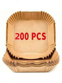 25/50/100/200pcs Air Fryer Paper Liners, Non-Stick Baking Paper, Suitable For Most Air Fryers - Multicolor - View 13
