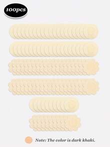 100pcs Unisex Non-Woven Disposable Nipple Covers, Invisible Seamless Comfortable Thin Lightweight Portable Breast Pads For Fitness, Running, Sports, Dress, Daily Commute - Multi-color - View 8