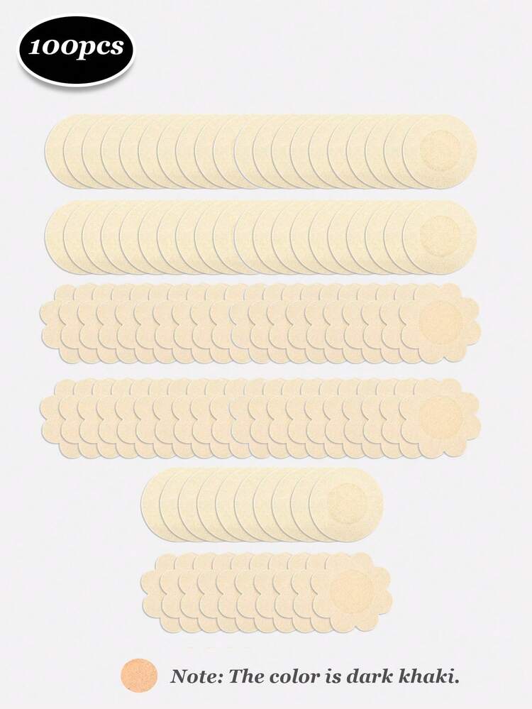 100入 中性無紡布一次性乳貼，隱形無縫舒適薄款輕量便攜胸墊，適用健身、跑步、運動、洋裝、日常通勤 - 多色 - 查看 8