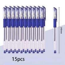 15pcs European Standard Neutral Carbon Office Pens 0.5mm Bullet Tip Red Blue Black Student Stationery Back To School - Pen - View 16