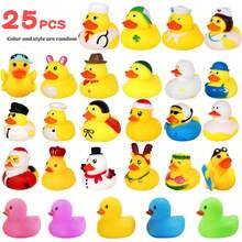 15/25/35pcs Summer Fun Rubber Duckies: Colorful Children's Pool Floating Toys - PVC Material - Suitable For Swimming Pools And Beaches - Floating Toys - Great Birthday Gift Choice - Multicolor - View 10