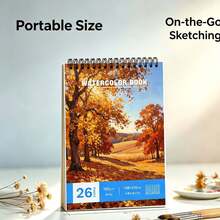 Spiral‑Bound A5 Art Sketchbook, Professional Drawing & Painting Pad, Portable Back To School Essential, Nice Gift For Teens & Beginners,1pc - Multicolor - View 1