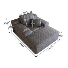 Sofa Bed Set - Dark Grey - View 9