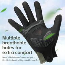 ROCKBROS 1PC Unisex Cycling Full Finger Gloves: Ultimate Comfort Ergonomic Fit, Touchscreen Ready & SBR Shockproof MTB Gloves – Anti-Slip, Breathable Versatile Gear For Spring & Autumn Outdoor Bike Riding - Multicolor - View 4