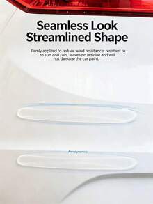 4Pcs PU Material Invisible Car Door Anti-Collision Strips, Car Door Edge Anti-Scratch Anti-Collision Rubber Strips, Car Protection Accessories, Strong Versatility, Suitable For Car Door/Door Handle/Rearview Mirror/Front And Rear Panels - A - View 3