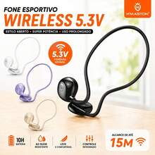 Fone de Ouvido Esportivo Bluetooth 5.3 Condução Óssea Dobrável para Academia e Corrida Diversos Modelos e Cores - Preto - Visão 3