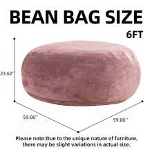 6FT Bean Bag Bean Bag Chair Sofa For Adults Soft And Comfortable Reading Chair Suitable For Bedrooms Balconies And Other Places 150 X 150 X 60 Cm - Pink - View 7