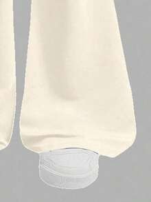 Young Girl Cartoon Heart Print Crew Neck Long Sleeve Top And Flare Pants - Apricot - View 4