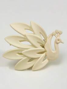 1pc Matte Hollow Peacock Hair Clip, Solid Color Exquisite Cartoon Animal Design, Elegant Vintage Non-Slip Hair Accessory For Women With Thick Hair, Daily Updo Styling - Multicolor - View 7