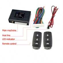12V Universal Car Central Door Lock Keyless Entry System Button Start Stop Key Fob Central Kit - Black - View 9