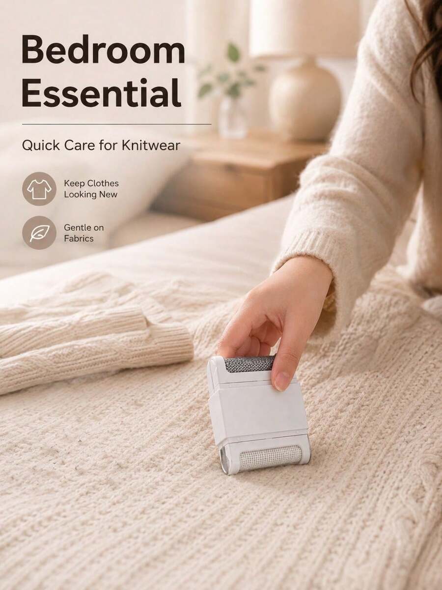 Double-Sided Manual Fabric Lint Remover And Pet Hair Remover, Portable And Easy To Use, Suitable For Sofas And Sweaters, Reusable, Designed To Care For Your Clothes - Multicolor - View 1