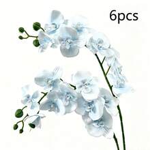 1/6pcs Artificial Orchid Flowers, Large Vivid Phalaenopsis Orchid Flower Stems, Classic Style Artificial Orchid Branches, Decorative Silk Phalaenopsis Flowers, Ideal For Home Decor, Weddings, Halloween And Thanksgiving - Phalaenopsis Orchid - View 21