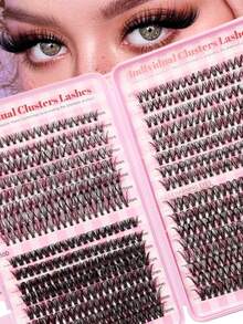 LIMEIKAI 32-Row Individual False Eyelash Book, Large Capacity, 9-16mm Mixed Length Cluster False Eyelashes, Suitable For Beginners For DIY At-Home Eyelash Extension Kit - DD - View 2