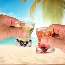 1pc Creative Glass Cup, Whiskey Cup, Bra Bikini Shape, Men's Chest Body Shape, Vodka Whiskey Beer Cup - Multicolor - View 4
