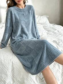 Women Lounge Dresses - Navy Blue - View 1