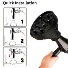 1pc Foldable Silicone Hair Dryer Diffuser, Portable Universal Heat-Resistant Silicone Telescopic Diffuser, Drying & Styling Foldable Multi-Use Hair Dryer Hood, Professional Salon Hair Styling Diffuser - A - View 6