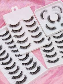 Ayrmilla 5/10/14 Natural Extension Of Japanese And Korean Girl Group Style False Eyelashes, Creating 3D Stereoscopic Beautiful Eyes, Multi-Layer False Eyelashes, Korean Style Comfortable And Fashionable Popular Beauty Tools, Spring New Product Series - Black - View 3