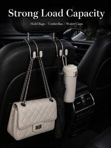 Luxury Rhinestone Car Headrest Hook, Crystal Shiny Metal Car Seat Back Hook, Universal Multi-Function Car Rear Seat Storage Hook, Suitable For Handbags, Shopping Bags, Umbrellas, Universal Fit For SUV And Sedan - A - View 5