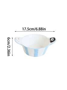 1pc Penguin Striped Ceramic Bowl, Seal Fish Fries Fried Chicken Bowl, Exquisite, Suitable For Home Decor Tableware, Party Gathering Snack Bowl, Fork Spoon Storage Bowl, Gift, Holiday Decoration - Multicolor - View 17