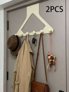 1pc Large Upgraded Triangle Door Hook, Over-The-Door Coat Rack, Thickened Plastic Material, Strong Stability, Great Load-Bearing Capacity, Suitable For Hanging Clothes, Bags, Keys, Hats - Multicolor - View 16