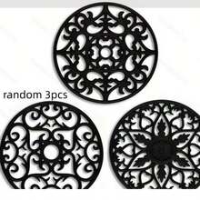 Set Tatakan Silikon Tradisional 3pcs/1pc - Alas Panas Anti Selip Tahan Panas untuk Meja Dapur & Meja Makan - Tatakan Dapur untuk Piring & Peralatan Masak Panas - Tatakan Panci & Wajan - Biru Tosca - View 8