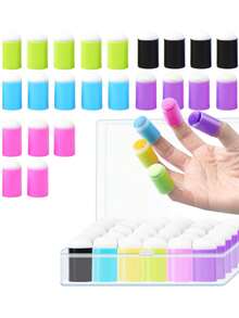 25pcs Student Office Supplies, Sponge Dabbing Pens For Crafting - Perfect For Various Coloring Media Like Ink, Paint, Glue, Etc. - Can Be Worn On Fingers For Easier Blending Precision, Back To School, Back To School, School Supplies - Multiple Styles - View 2