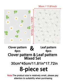 4/8/12pcs Assorted Styles & Colors Small (30*45cm/11.81in*17.72in) Refrigerator Mats, Made Of Non-Stick, Odorless, Dust-Proof & Waterproof EVA Material, Suitable For Small Refrigerators, Freezers And Drawers - Assorted - View 16
