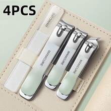 10/5/4pcs High Carbon Steel Precision Manicure & Pedicure Tool Set, Includes Nail Clipper, Nail File, Ear Pick And Storage Box, Suitable For Nail Salon, Beauty Parlor And Daily Home Care - Multicolor - View 12