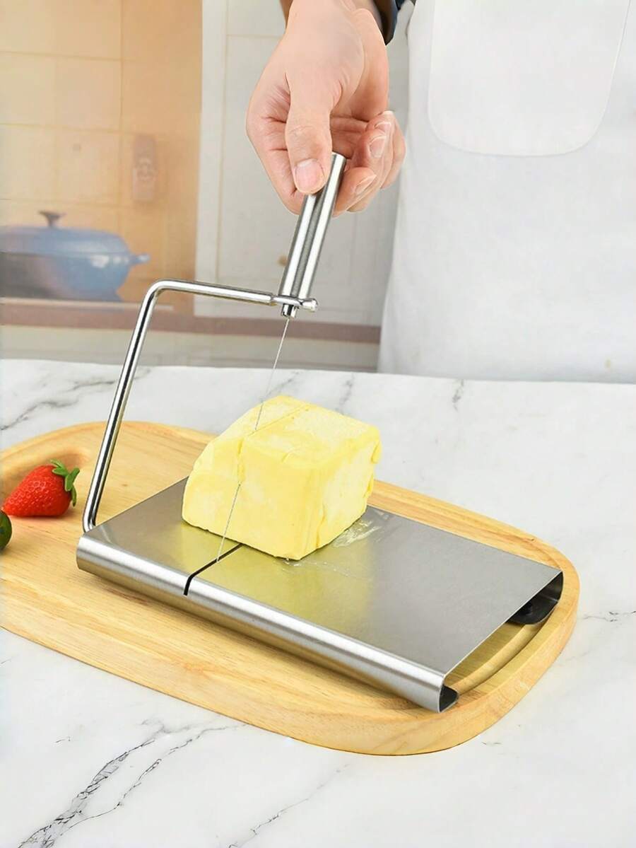 Stainless Steel Cheese Slicer, Home Ham And Cheese Slicer, Cheese Cutter, Kitchen Cheese Tool - Multicolor - View 1