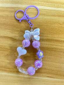 1pc Exquisite Bow Keychain, Phone Charm, Fashionable Bag Accessory, Decorative Item, Gift For Friends And Colleagues, Minimalist Luxury Car Accessory, Valentine's Day Gift, Mother's Day Gift, Children's Day Gift - Multicolor - View 8