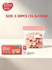 YIYOUJIA EASY YOUR HOME EASY YOUR HOME PE Food Storage Bag, Reusable Freezer Bag For Fridge Organizer, Dual Zipper Pouch For Snack Family Meal Prep, 4 Sizes - View 15