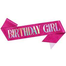 1pc/2pcs Birthday Girl Crown & Sash Set, Rose Gold/Purple/Gold Rhinestone Tiara + Glitter Sash, Women & Girls Birthday Party Accessories - Multicolor - View 17