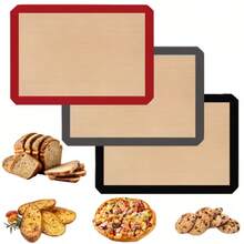 4-Piece Multi-Color Silicone Baking Mat Set, Material, Heat-Resistant And Non-Stick. Size Can Be Cut To Fit Different Baking Pans, Suitable For Baking Macarons, Cookies, Bread, Pizza, Also For Kneading Dough And Heat Insulation. Easy To Clean, Rollable Storage, Reusable And Durable, Essential Tool Set For Baking Enthusiasts - View 12