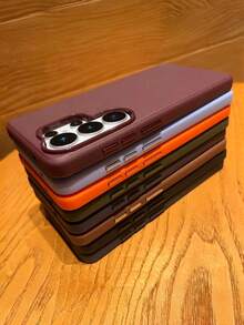 CteGlodrix Soft Matte Tech-Inspired Woven Texture Phone Case, Compatible With Galaxy S26 Ultra S25 S24 S23 Ultra, Shock-Absorbing Protective Back Cover, Lightweight Anti-Slip Phone Case - Burgundy - View 5