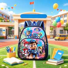 Paw Patrol 1 Chase Dual Role Backpack, Adjustable Shoulder Strap Backpack, Large Capacity Book Storage Bag, Suitable For Daily Commuting, Party And Gathering Gifts During The Back To School Season, Giving To Family Members, And Collecting Accessories For Fans - A - View 1