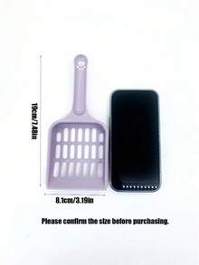 1pc Cat Litter Scoop, All-In-One Portable Plastic Cat Litter Scoop, Ergonomic Handle Durable Plastic Cat Litter Scoop - Lightweight And Easy To Clean, Keeps Litter Box Clean, Pet Cleaning Accessory, Pet Supplies, Random Color - Multicolor - View 2