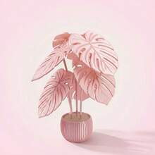 6Pcs Monstera Leaf Coaster Set With Planter Holder, Modern Green Stackable Non-Slip Beverage Coaster Set, Suitable For Living Room Office Desktop, Aesthetic Style - Multicolor - View 13