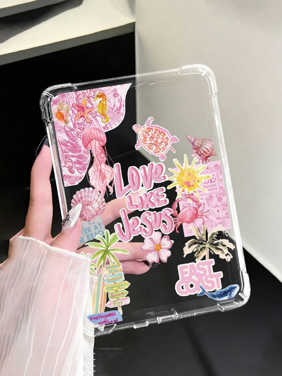 1件夏季花卉Kindle透明保護殼，防摔全包覆透明殼，矽膠軟殼，相容Kindle 11代 2022/Kindle Paperwhite 12代 2024/Kindle Colorsoft Signature Edition，Clara Colour/Bw/2E
