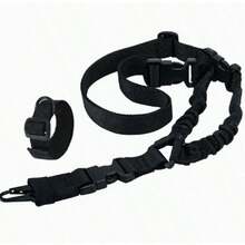 Outdoor American Style Single Point Tactical Gun Sling Nylon Crossbody Tactical Strap Water Gun Tactical Waist Belt Rope - Black - View 4
