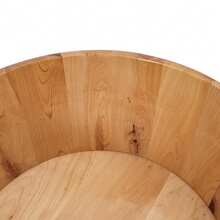 YUNRUX Wooden Foot Soak Basin, Foot Bath Bucket, Round Foot Bath Tub - 棕色 - 查看 3