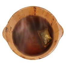 YUNRUX Wooden Foot Soak Basin, Foot Bath Bucket, Round Foot Bath Tub - 棕色 - 查看 7