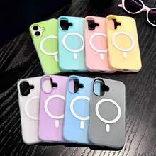 夏季清新色果凍感 2 合 1 磁吸手機殼，相容 iPhone 16 17 16e 17e，磨砂質感防摔硬殼，相容 iPhone 15 14 13 11 16 Pro Max 17 Pro Max 12 - 綠色 - 查看 11
