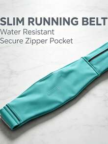 Unisex Nylon Waist Bag, Lightweight Adjustable Belt Bag With Multiple Pockets For Running Hiking Travel - Cadet Blue - View 6