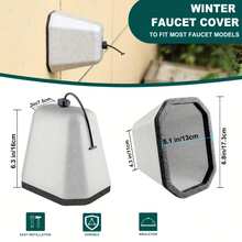 Outdoor Faucet Cover, Suitable For Winter Frost Protection, /EU Outlet Threaded Cover, Easy Install Foam Faucet Cover, Suitable For Outdoor Water Use, Low Maintenance Winterization (Residential/Commercial) - A - View 6