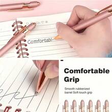 21pcs Metal Retractable Ballpoint Pens With Touchscreen Stylus Tip, Smooth Writing, Non-Slip Grip, Suitable For Multiple Devices, Ideal For Daily Use And Educational Purposes - Multicolor - View 3