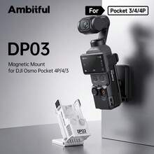 Ambitful DP03 Magnetic Mount Bracket, Foldable Expansion Adapter Base Compatible With D JI Osmo Pocket Series, Multi-Hole Cold Shoe Extension Fixed Holder - View 2