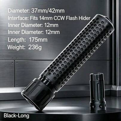 QD/QDC Quick-Detach Honeycomb Metal Threaded Tube, 14mm CCW Mechanical Hardware Accessory