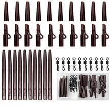Carp Fishing Rig Set QC Swivel Hook Link Tail Rubber Carp Fishing Rig Chod Rig Fishing Accessories Fishing Tackle - Brown - View 10