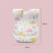 10pcs Disposable Baby Bibs, Cartoon Children's Clothing Protection Apron, Feeding Napkin, Fruit Pattern, Lightweight, Foldable - Multicolor - View 7